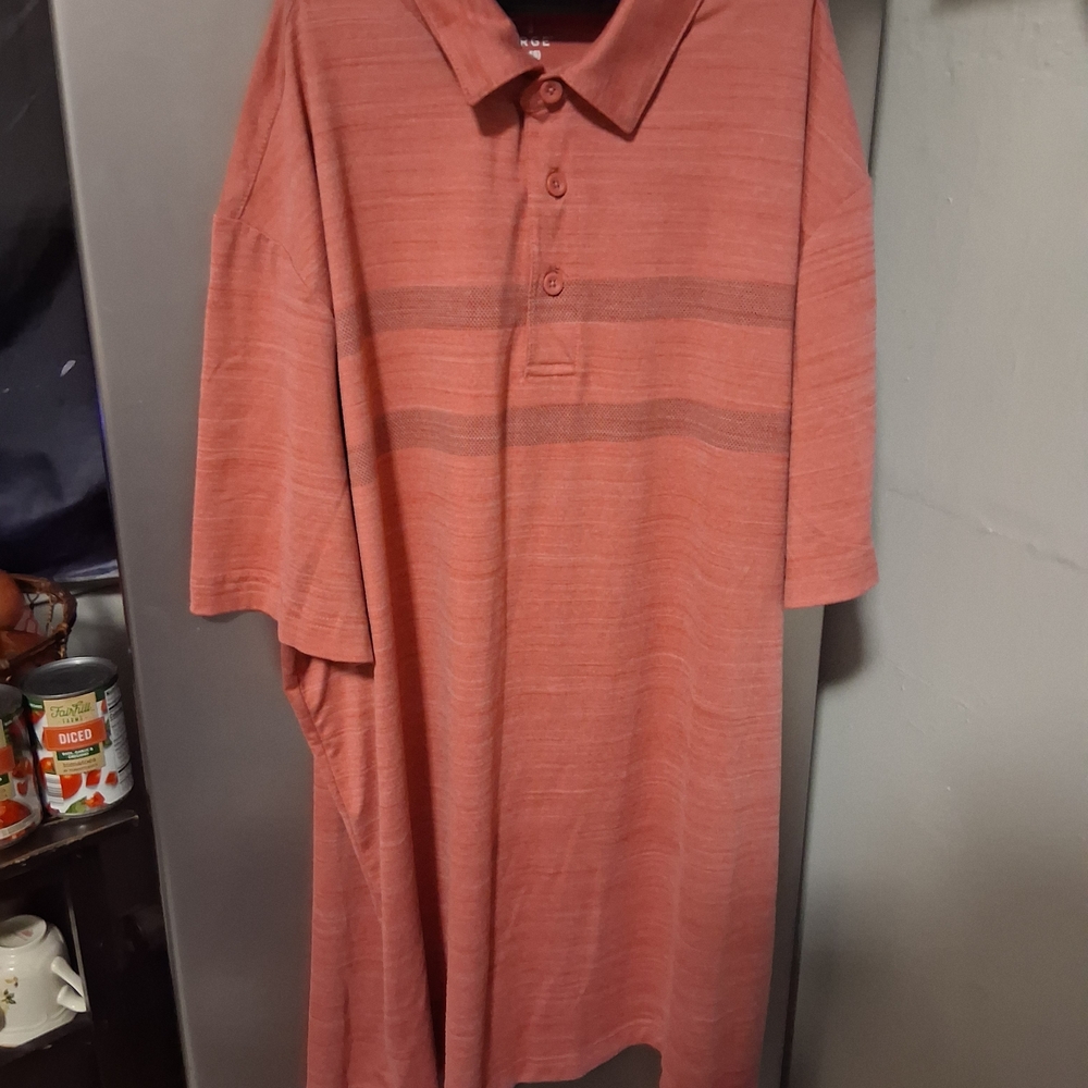 George Men's Polo Shirt in Rust Red